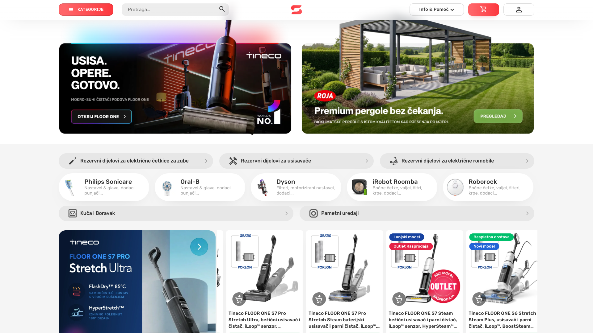 Screenshot of the Svijet kupovine ecommerce store (WordPress, WooCommerce and WPML).
